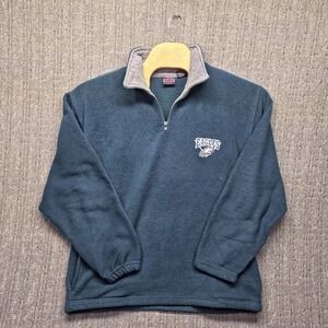 Vintage 90s NFL Active Eagles Fleece 1/4 Zip Pullover Men's Medium Embroidered